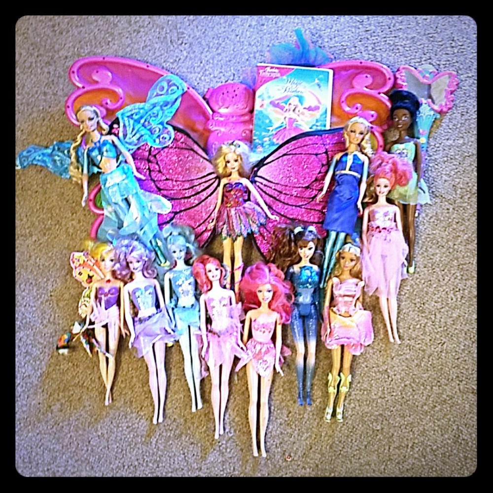 🧚‍♀️Barbie Fairytopia movie,wings,dolls